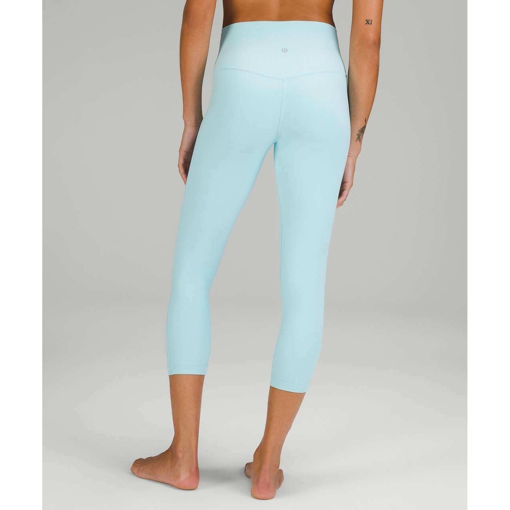 Lululemon 14 Icing Blue Leggings Women Align High Rise 23 Inch Crop Double Lined